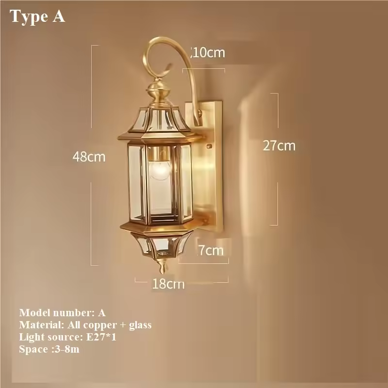 Outdoor Copper Wall Light